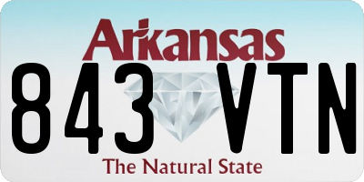 AR license plate 843VTN