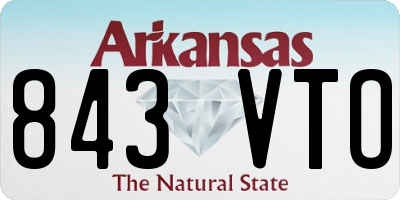 AR license plate 843VTO