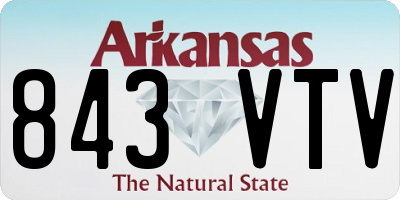 AR license plate 843VTV