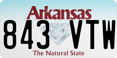 AR license plate 843VTW