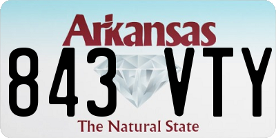 AR license plate 843VTY