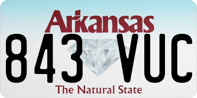 AR license plate 843VUC