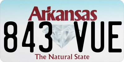AR license plate 843VUE