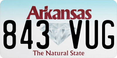 AR license plate 843VUG