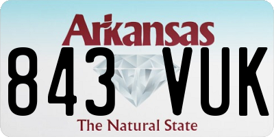 AR license plate 843VUK