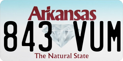 AR license plate 843VUM