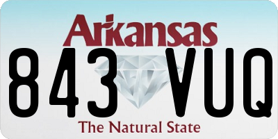 AR license plate 843VUQ