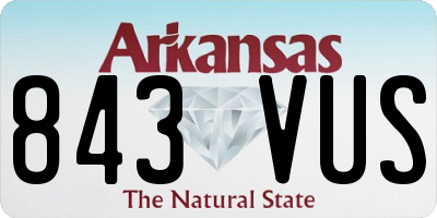 AR license plate 843VUS