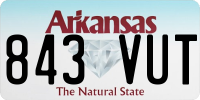 AR license plate 843VUT