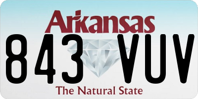 AR license plate 843VUV