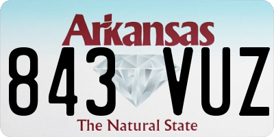 AR license plate 843VUZ