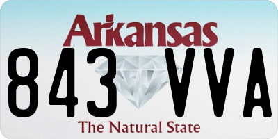 AR license plate 843VVA