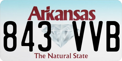 AR license plate 843VVB