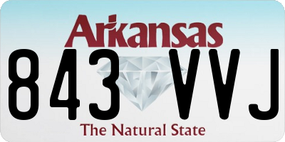AR license plate 843VVJ