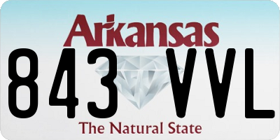 AR license plate 843VVL