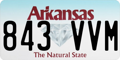 AR license plate 843VVM