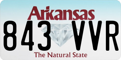 AR license plate 843VVR