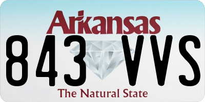 AR license plate 843VVS