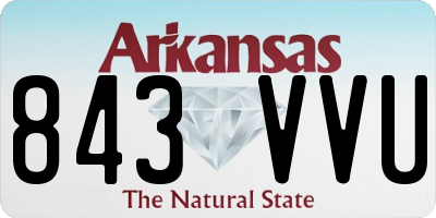 AR license plate 843VVU