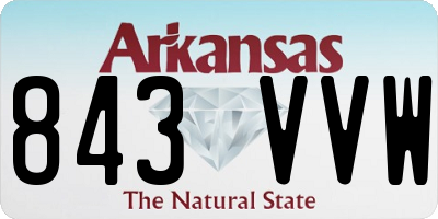 AR license plate 843VVW
