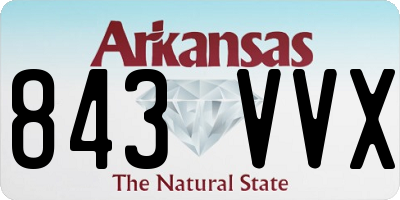 AR license plate 843VVX