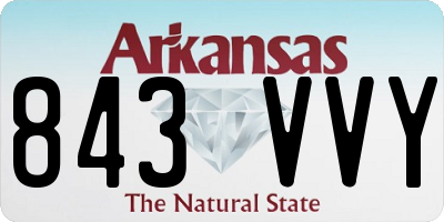 AR license plate 843VVY