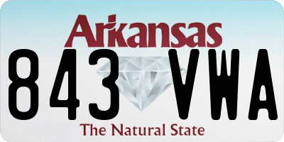 AR license plate 843VWA
