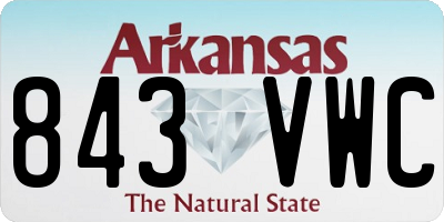 AR license plate 843VWC
