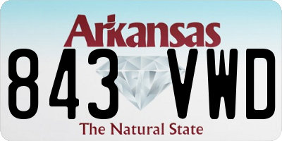 AR license plate 843VWD