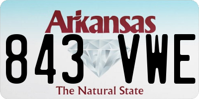 AR license plate 843VWE