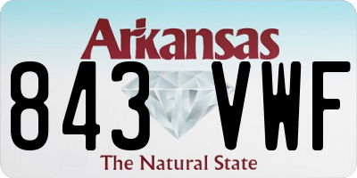AR license plate 843VWF