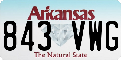 AR license plate 843VWG