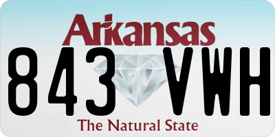 AR license plate 843VWH