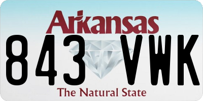 AR license plate 843VWK