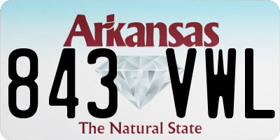 AR license plate 843VWL