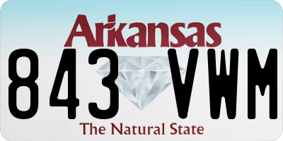 AR license plate 843VWM