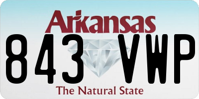 AR license plate 843VWP