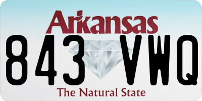 AR license plate 843VWQ