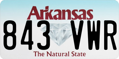 AR license plate 843VWR