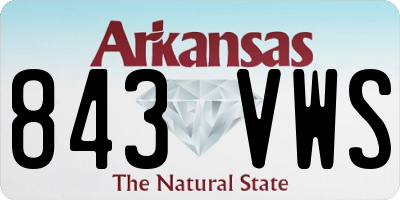 AR license plate 843VWS