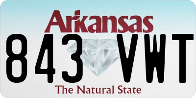 AR license plate 843VWT