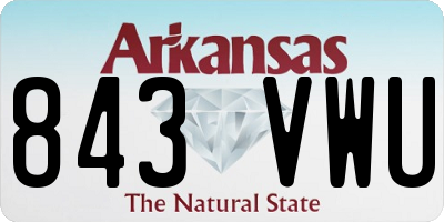 AR license plate 843VWU
