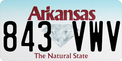 AR license plate 843VWV