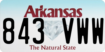 AR license plate 843VWW