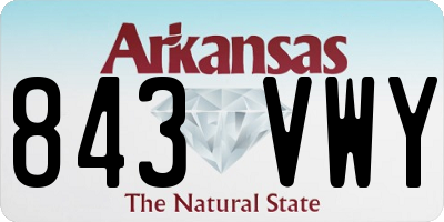 AR license plate 843VWY