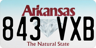 AR license plate 843VXB