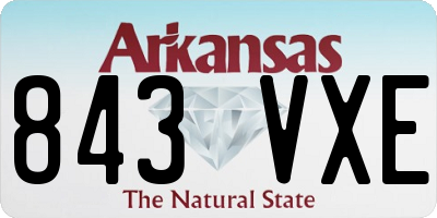 AR license plate 843VXE