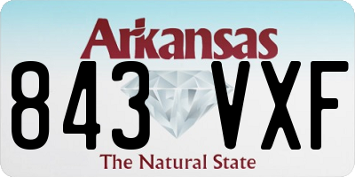 AR license plate 843VXF