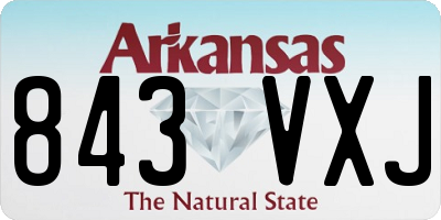 AR license plate 843VXJ