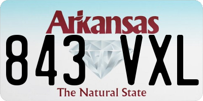 AR license plate 843VXL